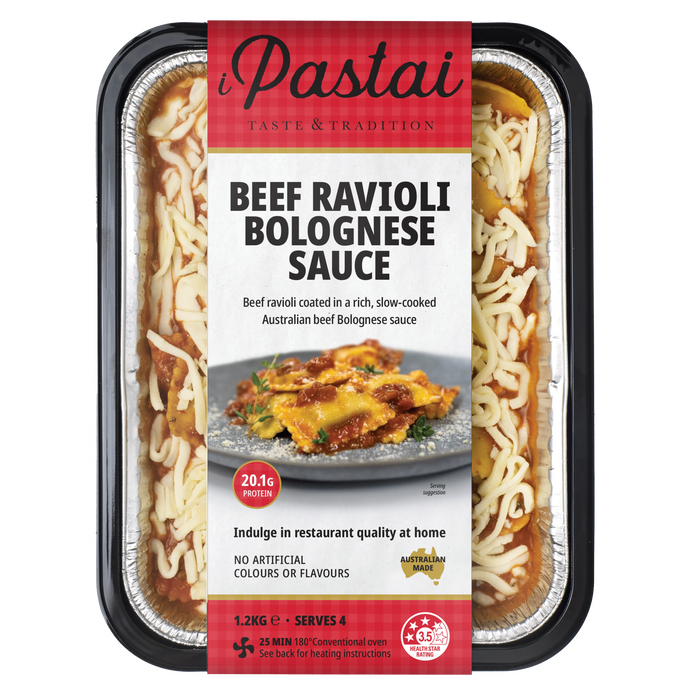 Beef Ravioli Bolognese Sauce 1.2kg