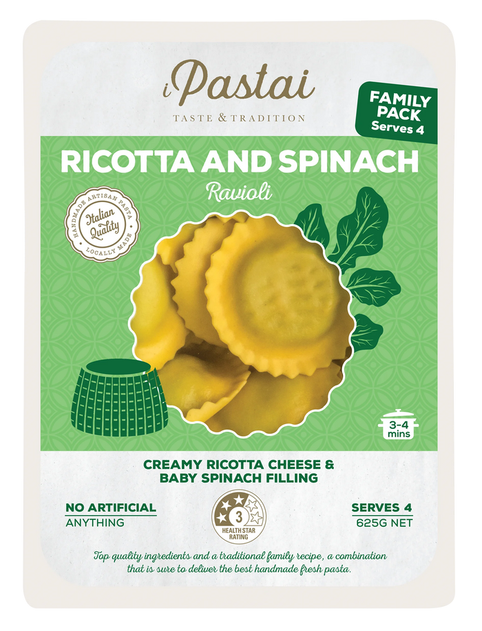 Ricotta & Spinach Ravioli 625g